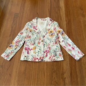 Zara Floral Kids Blazer - Multicolor
